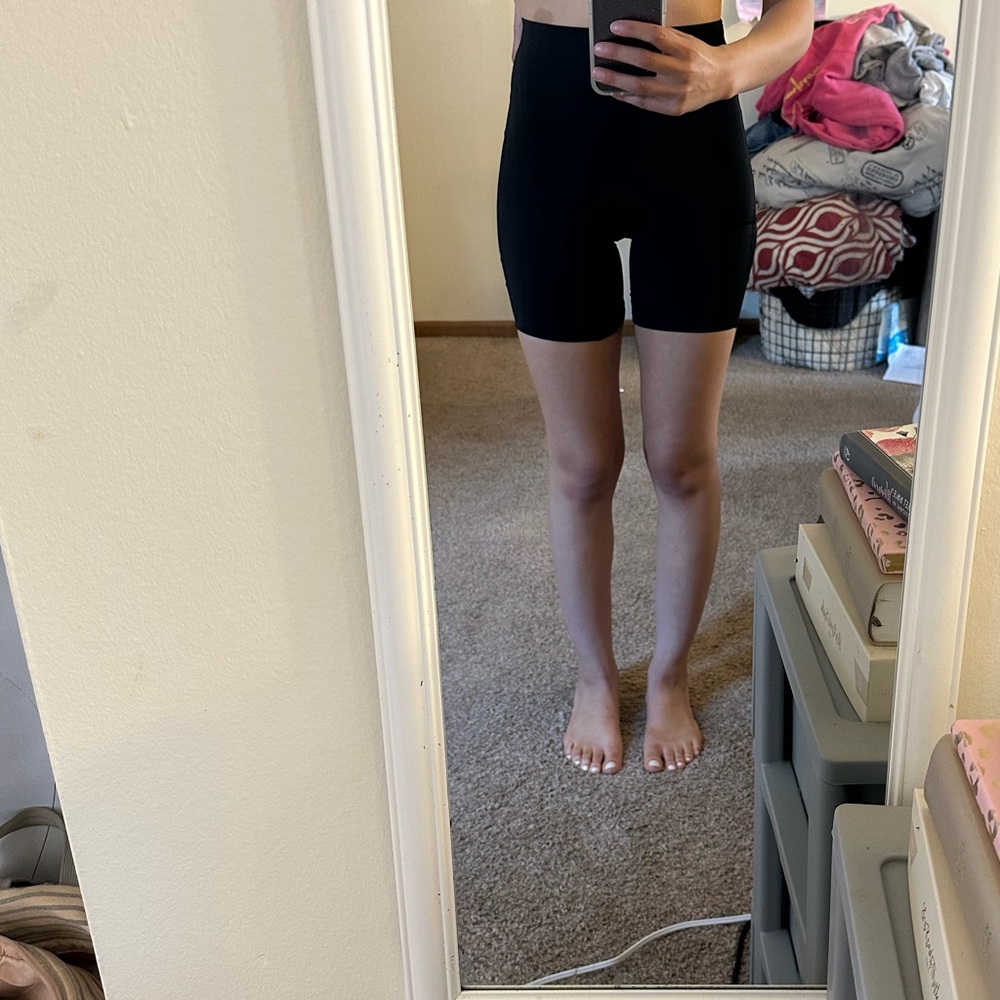 Leather biking shorts!